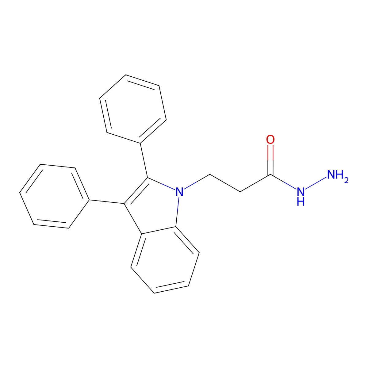 3-(2,3-diphenyl-1H-indol-1-yl)propanehydrazide molecular structure, CAS 347369-20-4