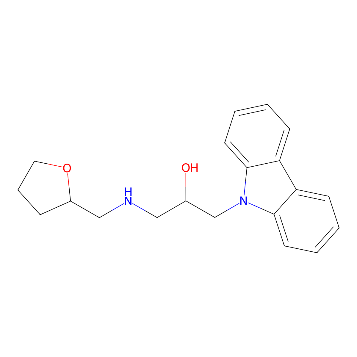 1-(9H-carbazol-9-yl)-3-[(tetrahydro-2-furanylmethyl)amino]-2-propanol molecular structure, CAS 347369-50-0