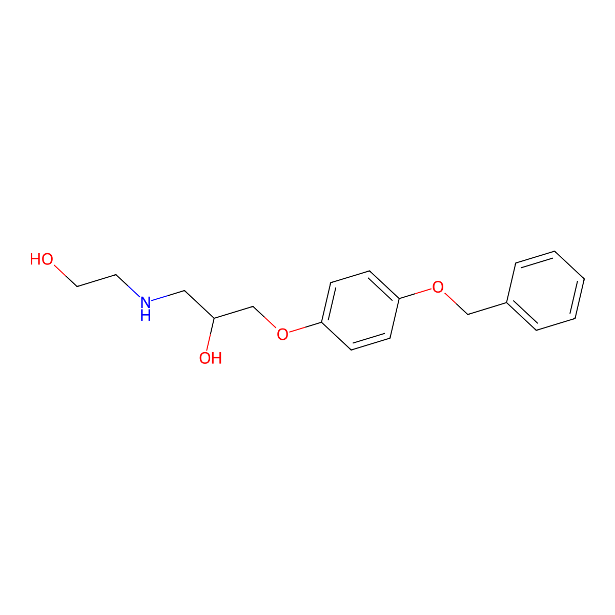 1-[4-(Benzyloxy)phenoxy]-3-[(2-hydroxyethyl)amino]propan-2-ol molecular structure, CAS 347369-86-2