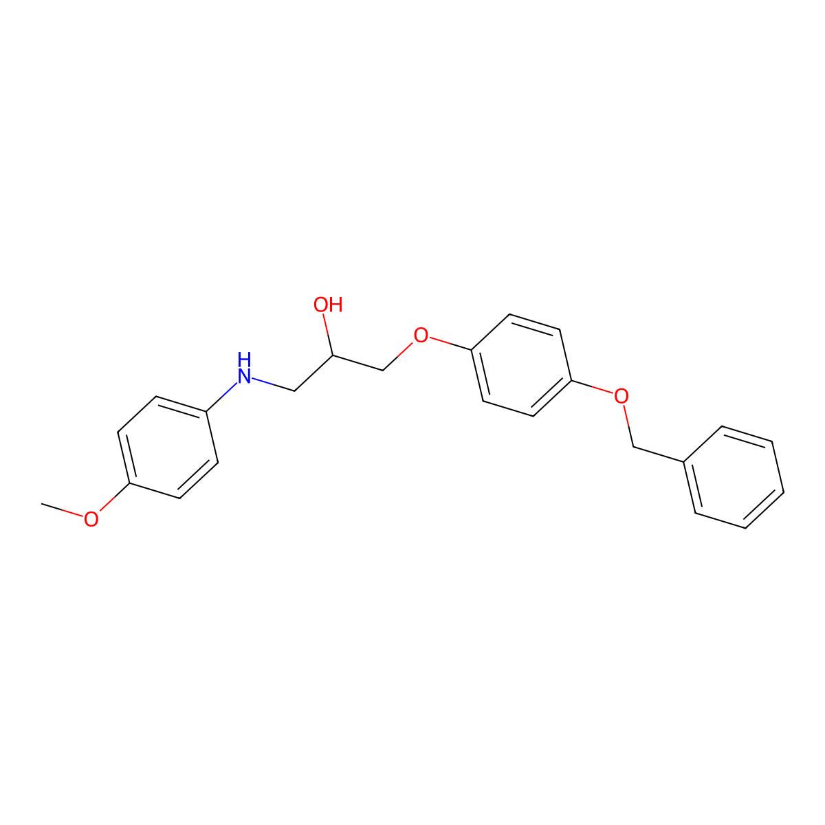 1-[4-(Benzyloxy)phenoxy]-3-[(4-methoxyphenyl)amino]propan-2-ol molecular structure, CAS 347369-95-3