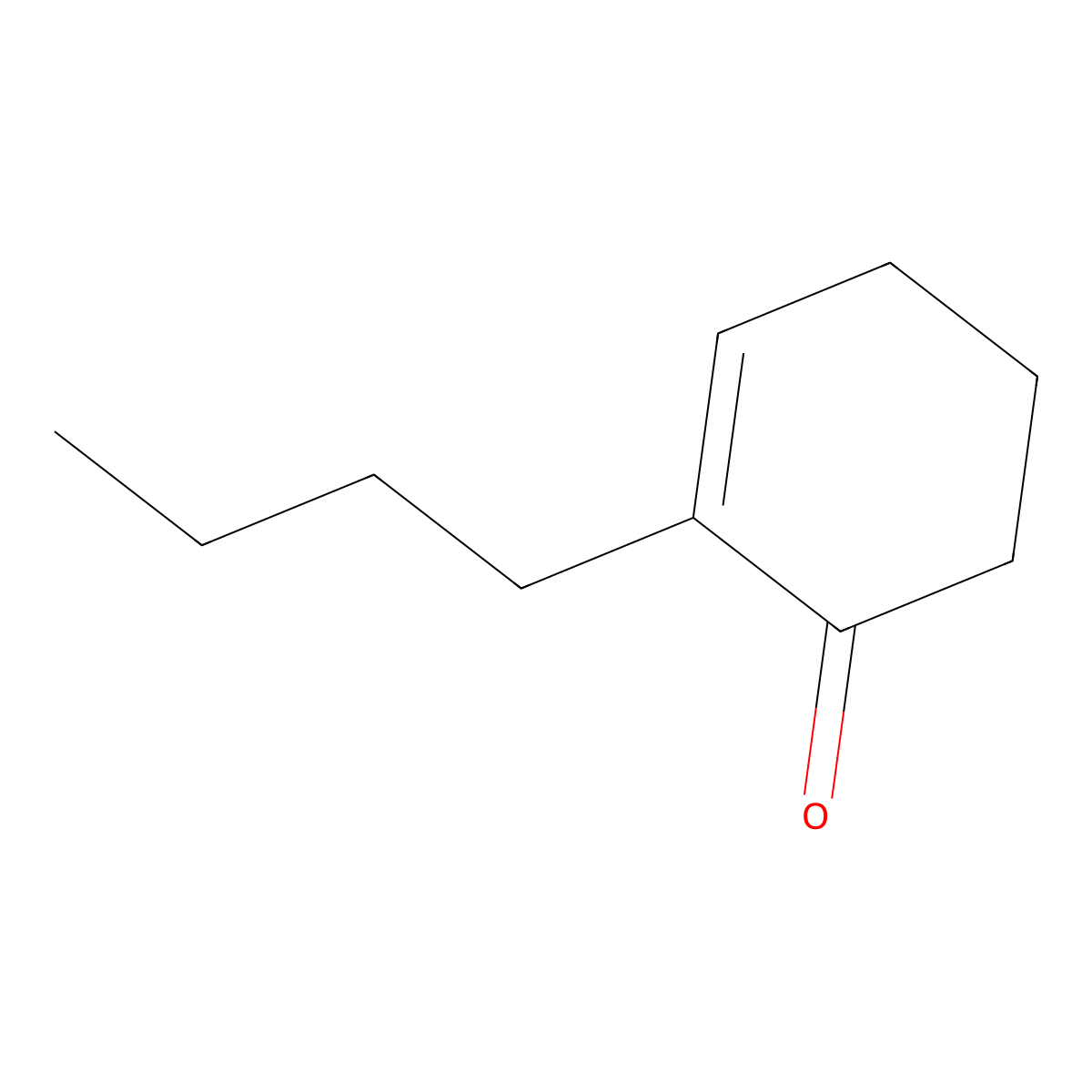 2-Butyl-2-cyclohexen-1-one molecular structure, CAS 34737-39-8