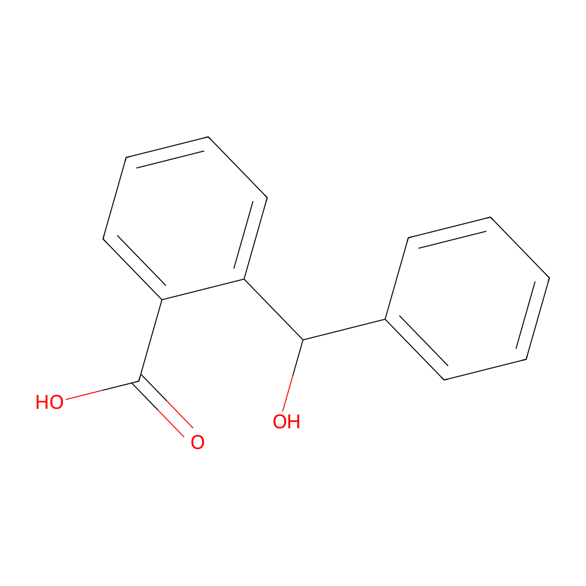 2-(Hydroxy(phenyl)methyl)benzoic acid molecular structure, CAS 34737-60-5
