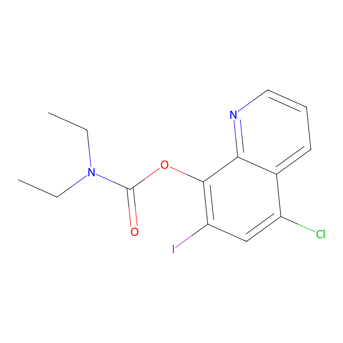 5-Chloro-7-iodoquinolin-8-yl diethylcarbamate molecular structure, CAS 347370-50-7