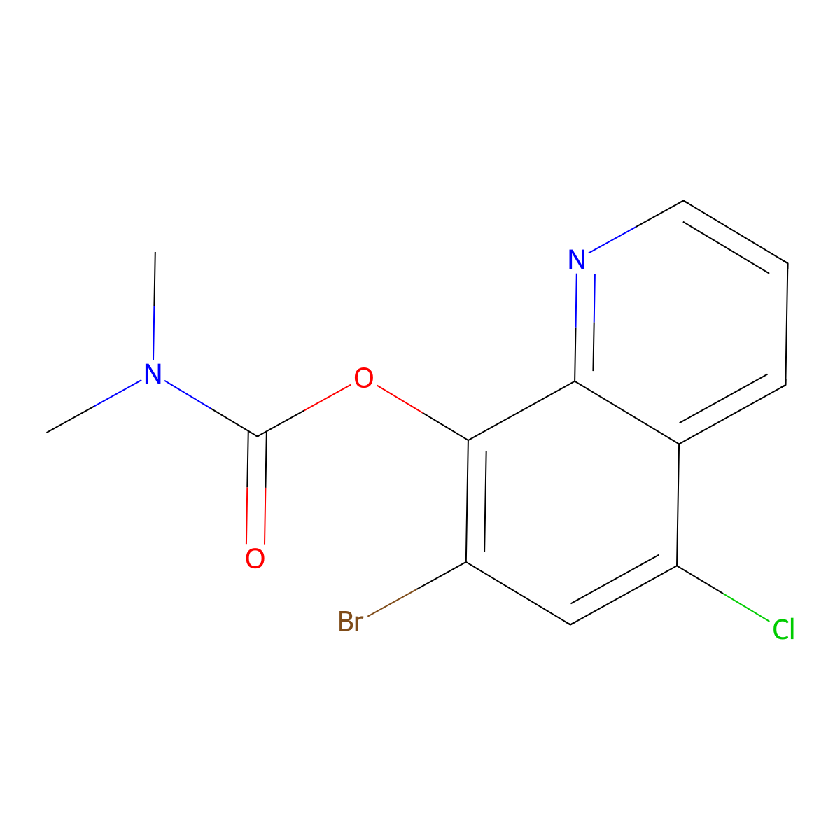 7-Bromo-5-chloroquinolin-8-yl dimethylcarbamate molecular structure, CAS 347370-56-3