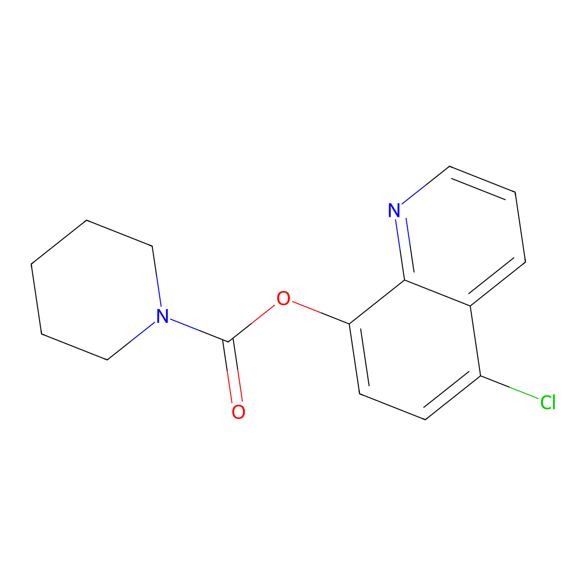 1-Piperidinecarboxylic acid (5-chloro-8-quinolinyl) ester molecular structure, CAS 347370-60-9