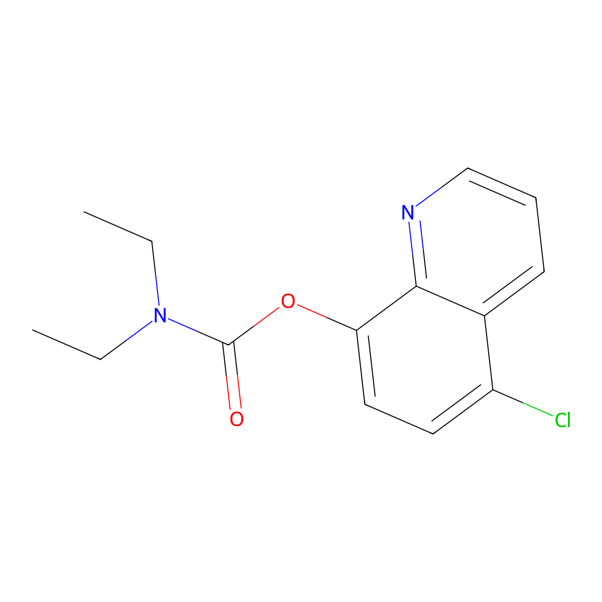 5-chloroquinolin-8-yl N,N-diethylcarbamate molecular structure, CAS 347370-61-0