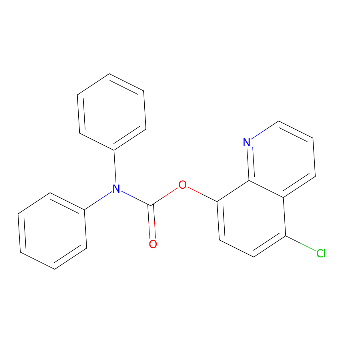 (5-chloro(8-quinolyloxy))-N,N-dibenzamide molecular structure, CAS 347370-62-1