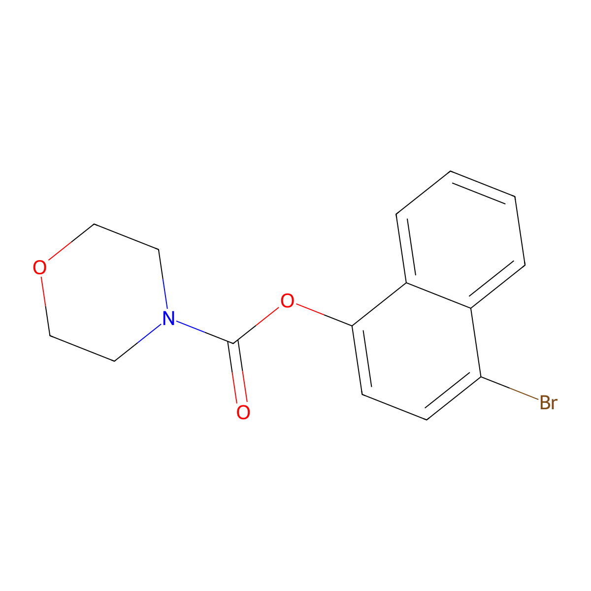 4-Bromonaphthalen-1-yl morpholine-4-carboxylate molecular structure, CAS 347370-64-3