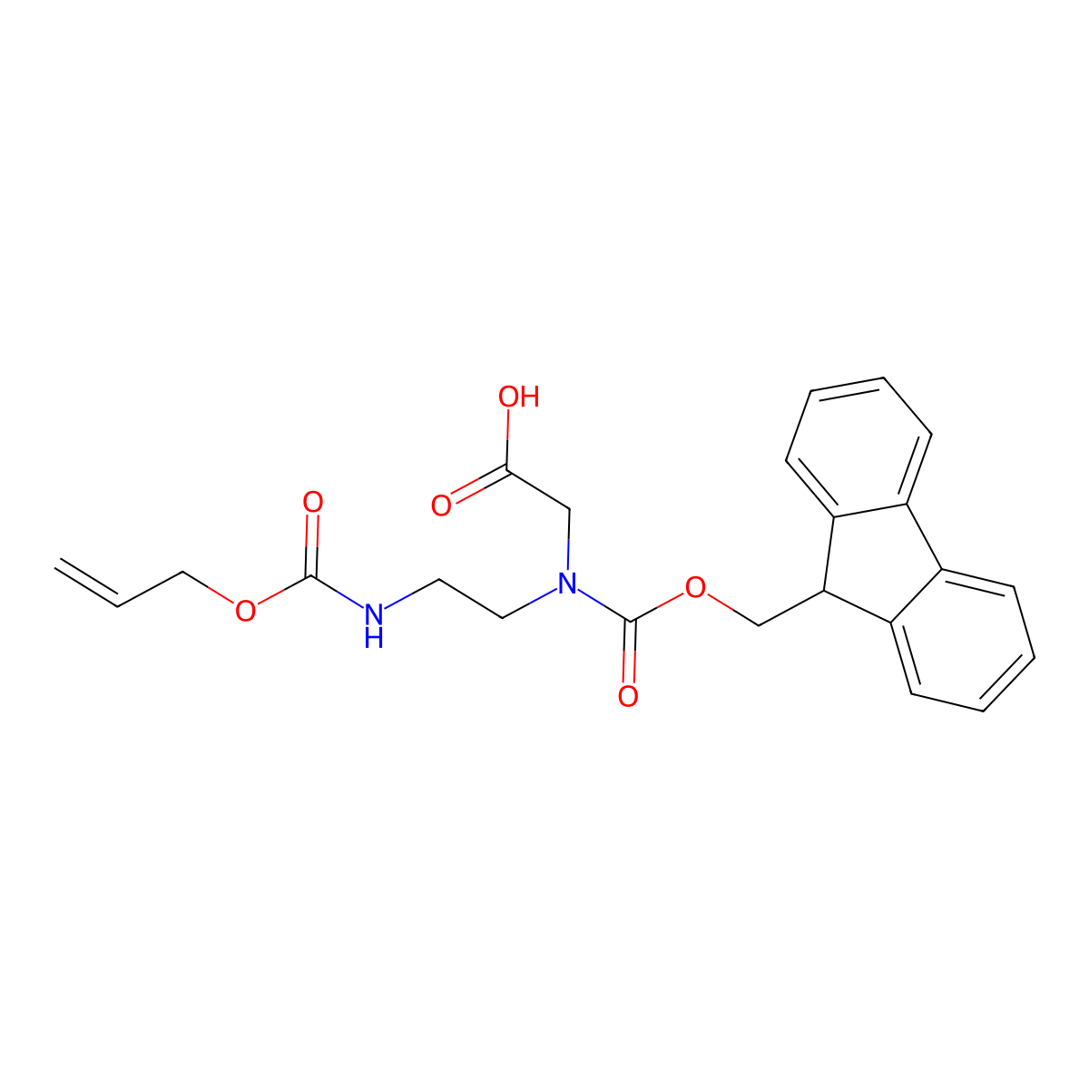 N-Fmoc-(N-(Alloc)-aminoethyl)glycine molecular structure, CAS 347372-11-6