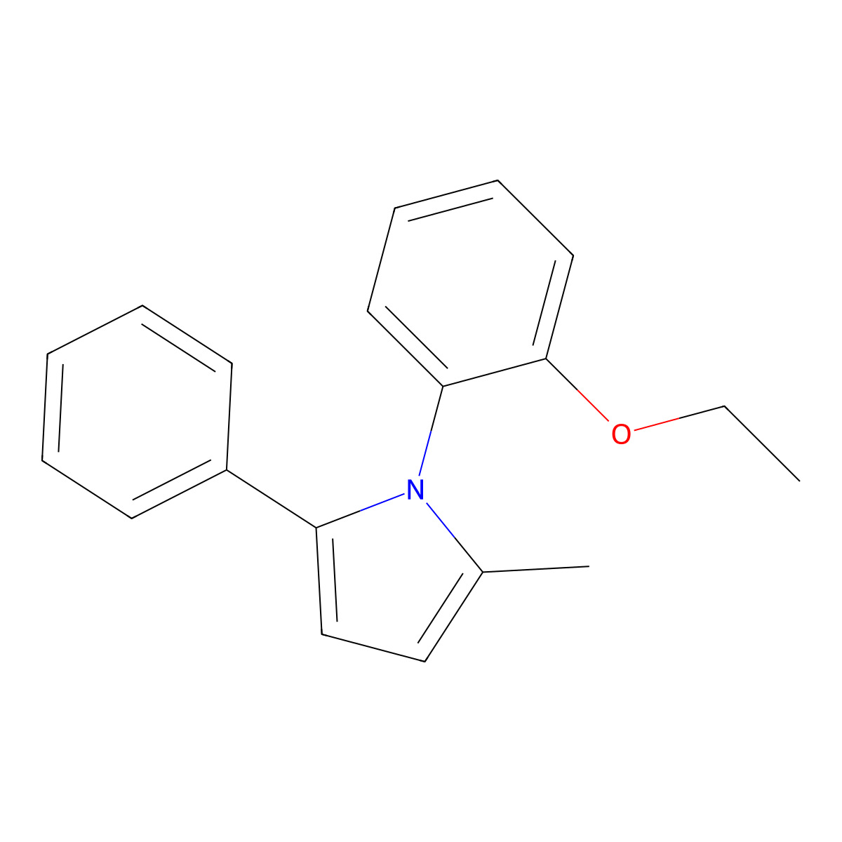 1-(2-Ethoxyphenyl)-2-methyl-5-phenylpyrrole molecular structure, CAS 347375-70-6