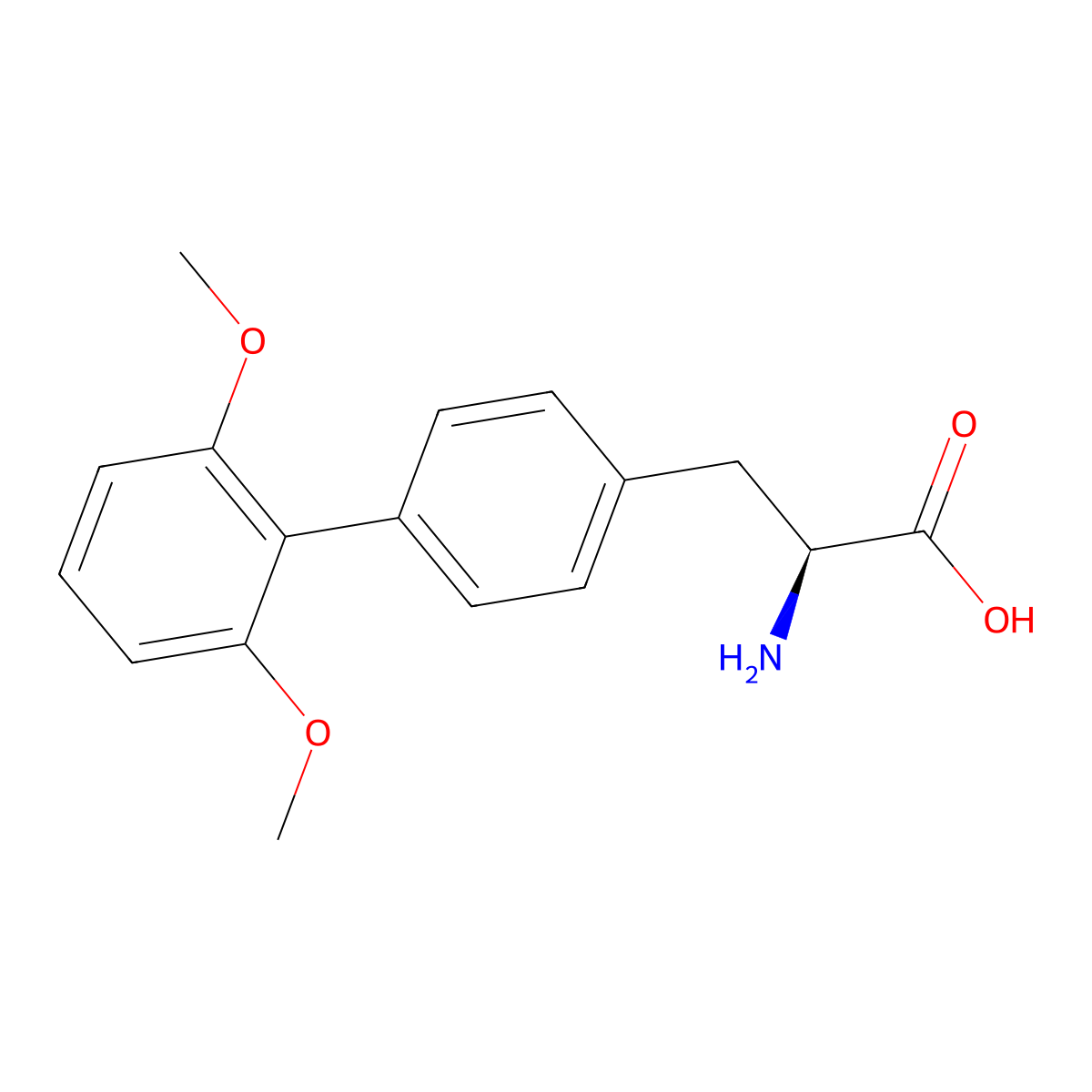 4-(2,6-Dimethoxyphenyl)-l-phenylalanine molecular structure, CAS 347382-77-8