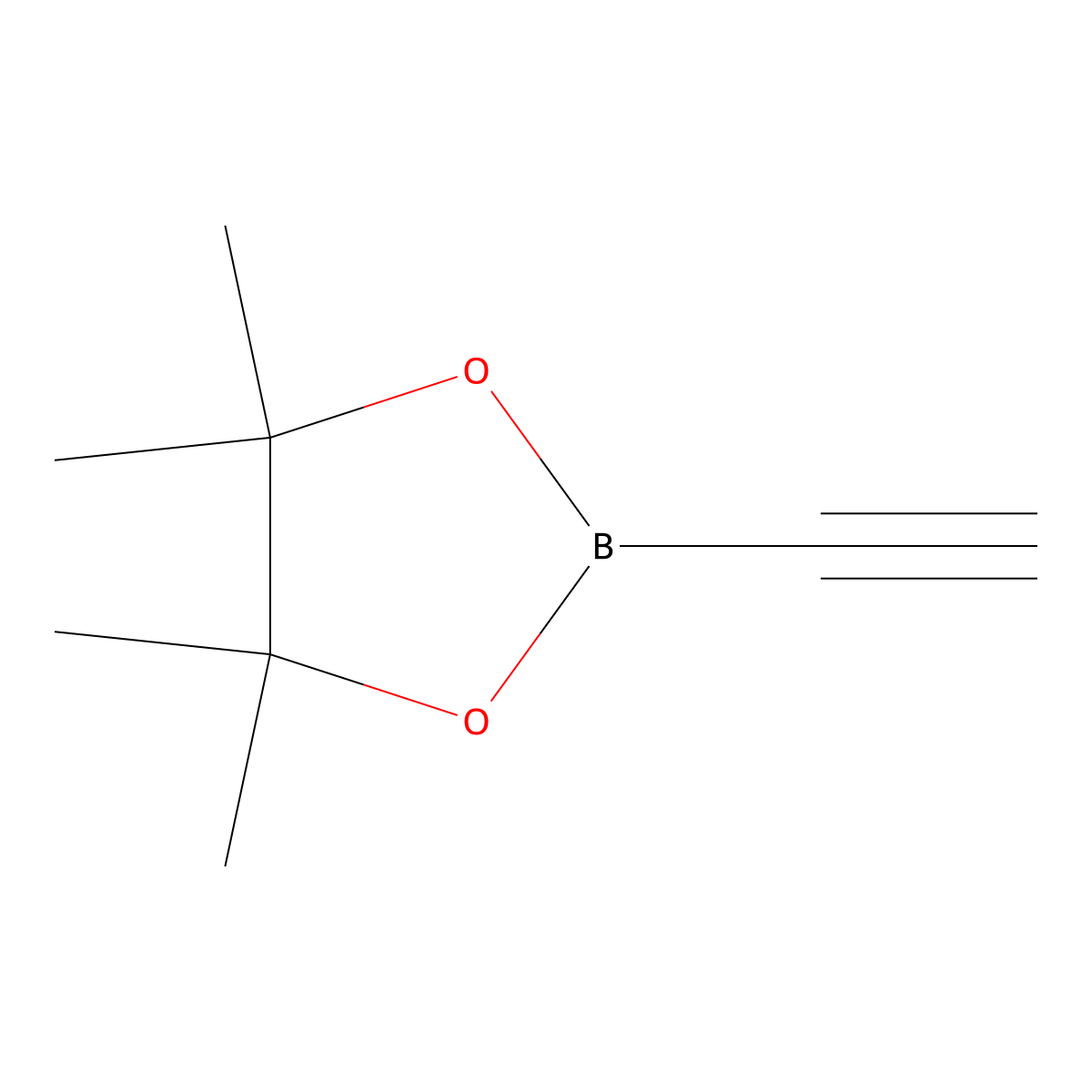 2-Ethynyl-4,4,5,5-tetramethyl-1,3,2-dioxaborolane molecular structure, CAS 347389-74-6