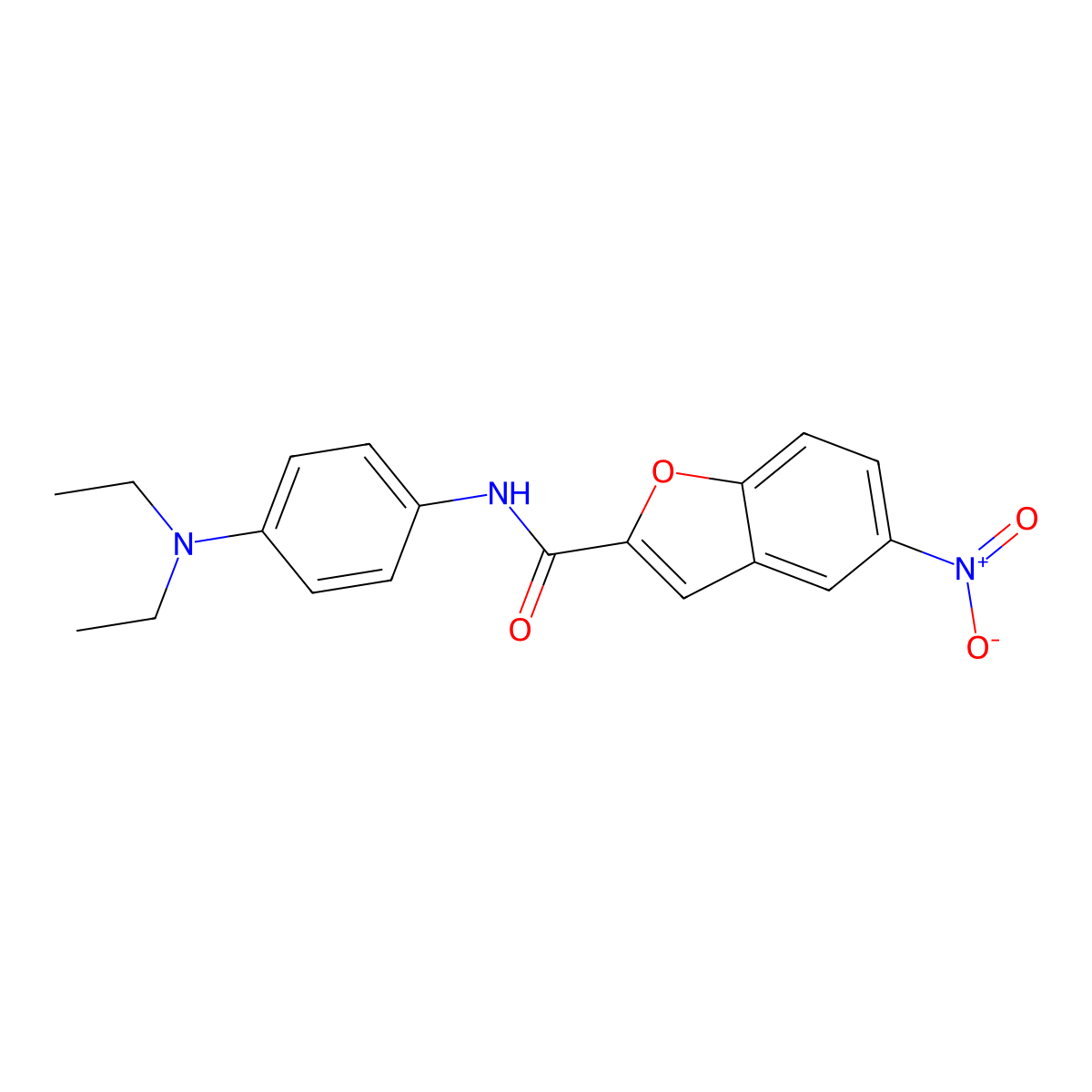 N-[4-(diethylamino)phenyl]-5-nitro-1-benzofuran-2-carboxamide molecular structure, CAS 347395-17-9