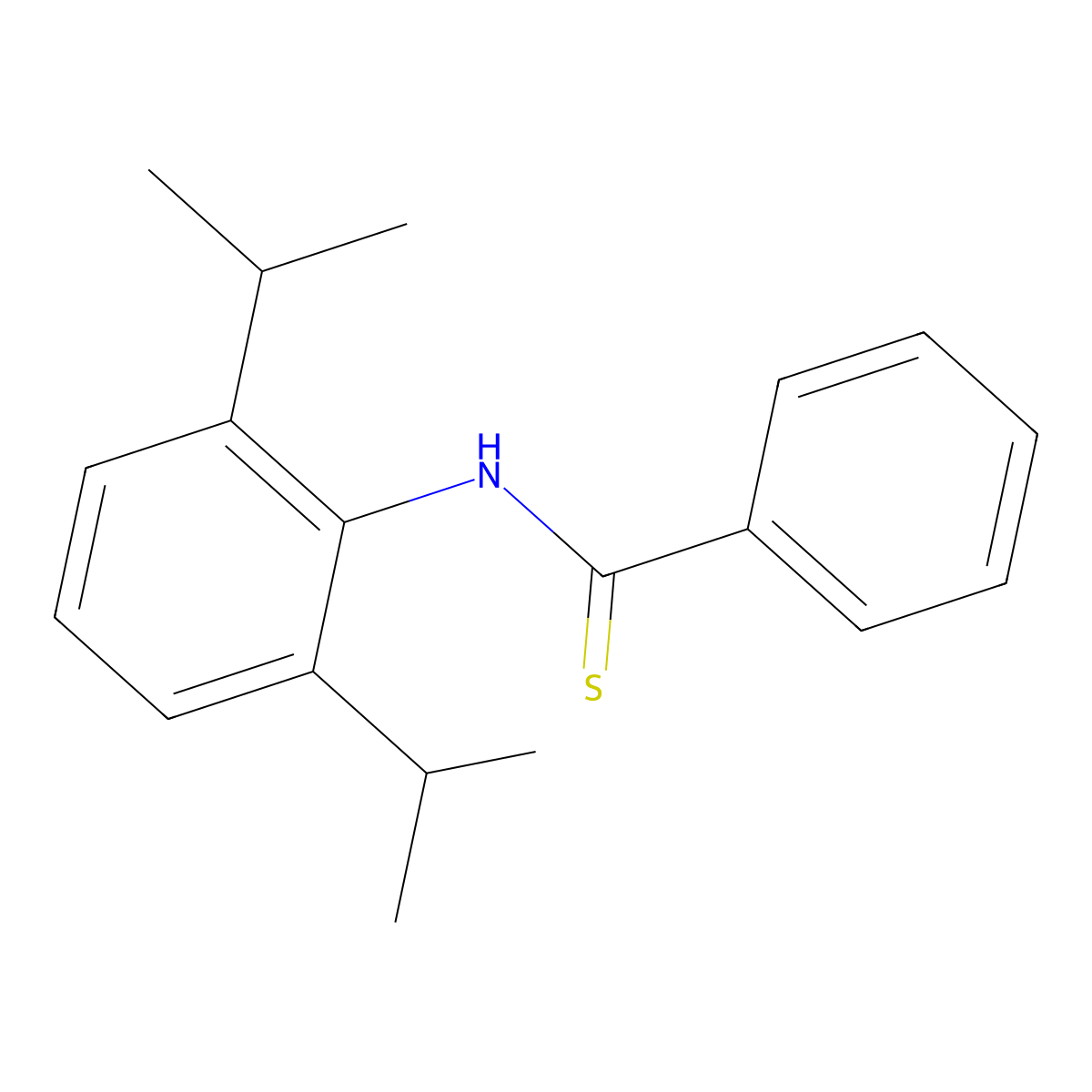 N-(2,6-diisopropylphenyl)benzenecarbothioamide molecular structure, CAS 34743-25-4
