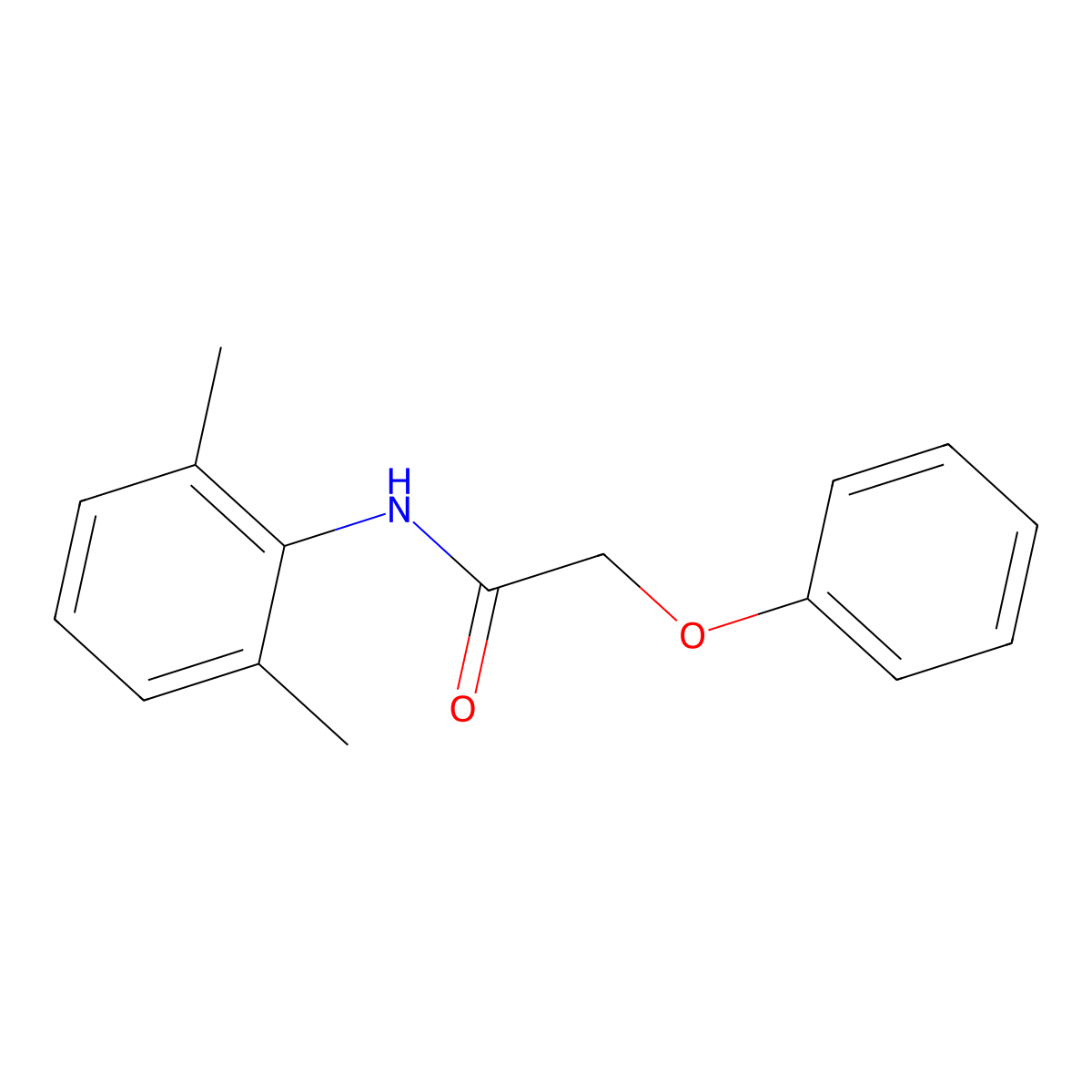N-(2,6-Dimethyl-phenyl)-2-phenoxy-acetamide molecular structure, CAS 34743-29-8