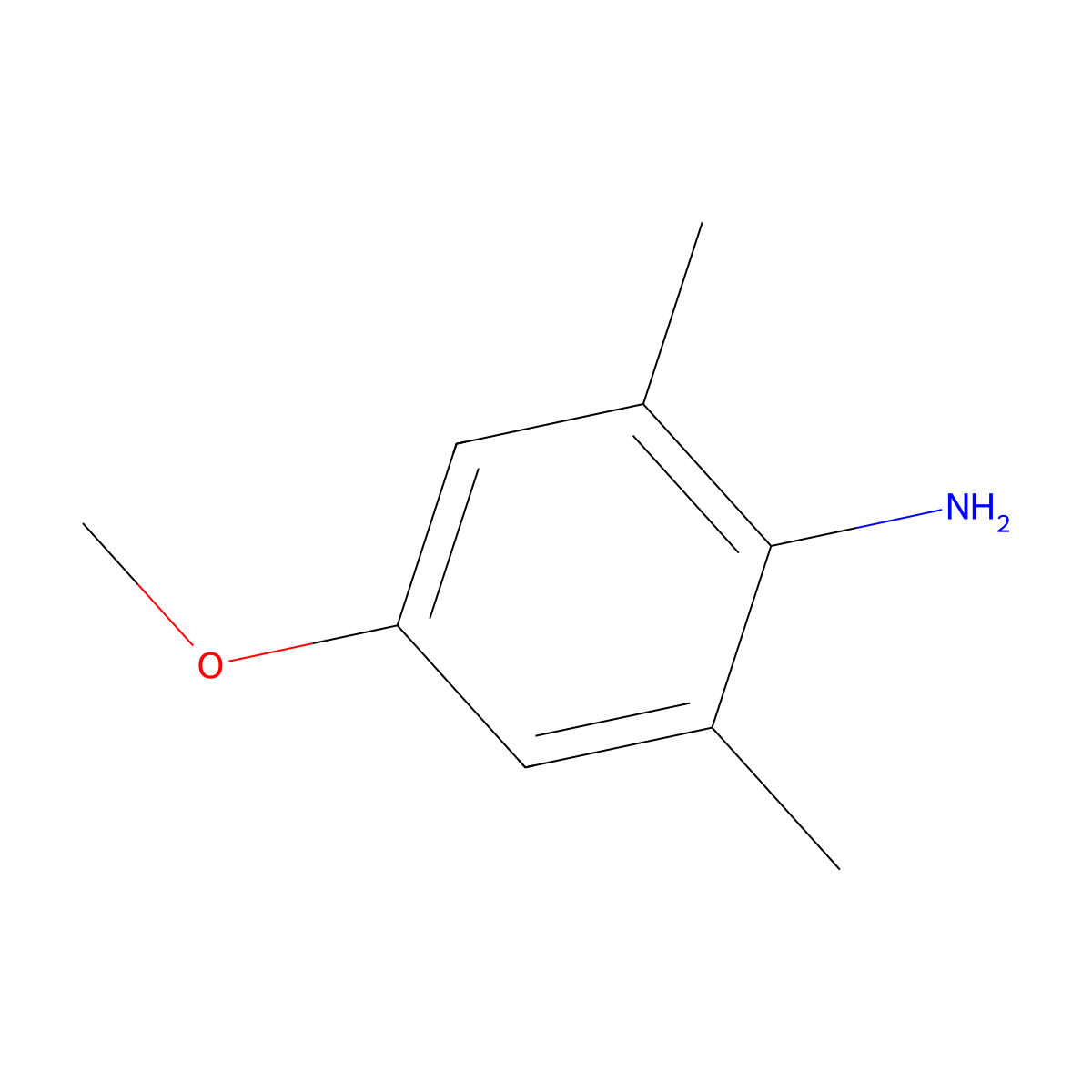 4-Methoxy-2,6-dimethylaniline molecular structure, CAS 34743-49-2