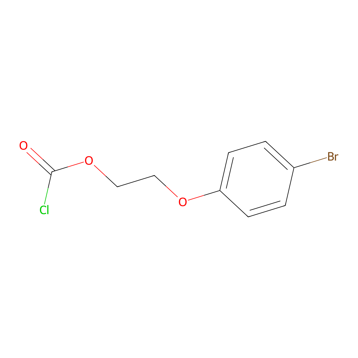 2-(4-Bromophenoxy)ethyl carbonochloridate molecular structure, CAS 34743-78-7