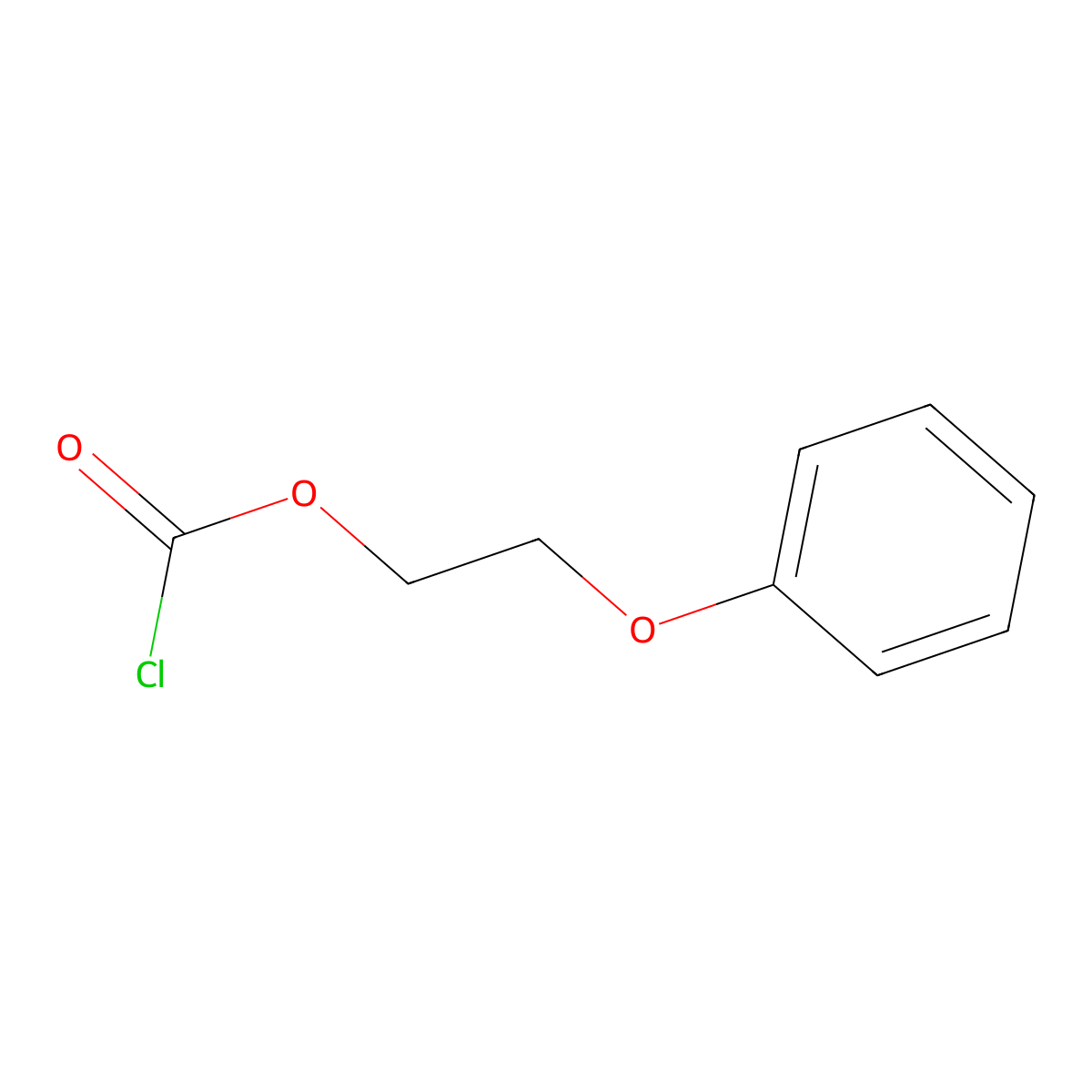 2-Phenoxyethyl chloroformate molecular structure, CAS 34743-87-8