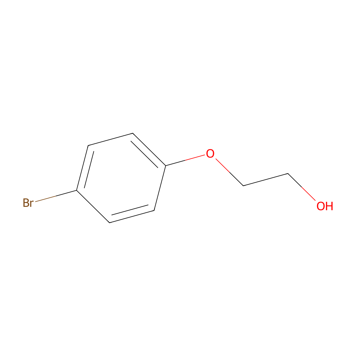 2-(p-Bromophenoxy)ethanol molecular structure, CAS 34743-88-9