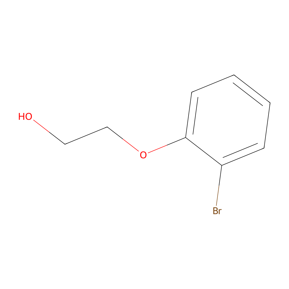 2-(2-Bromophenoxy)ethanol molecular structure, CAS 34743-89-0