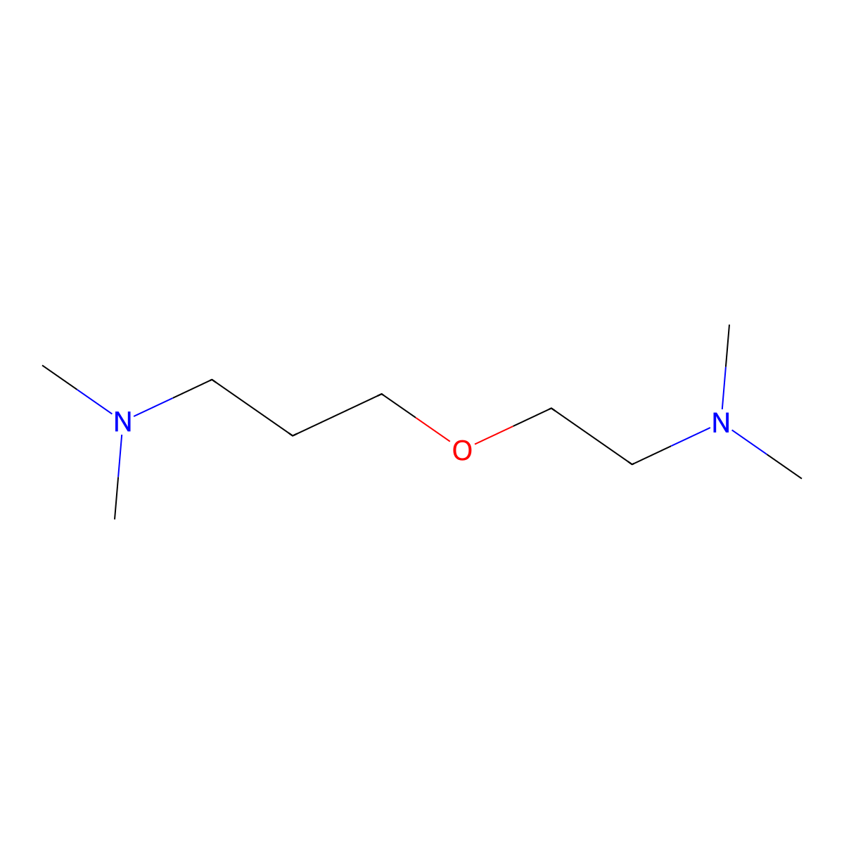 1-Propanamine, 3-(2-(dimethylamino)ethoxy)-N,N-dimethyl- molecular structure, CAS 34745-96-5