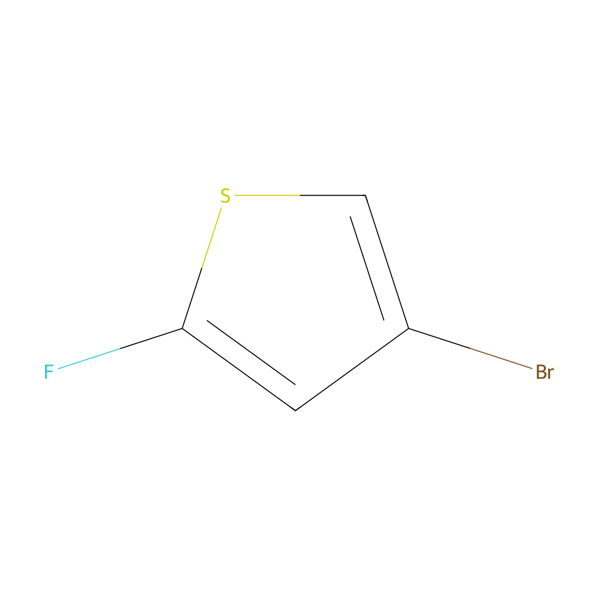 4-Bromo-2-fluorothiophene molecular structure, CAS 34746-38-8