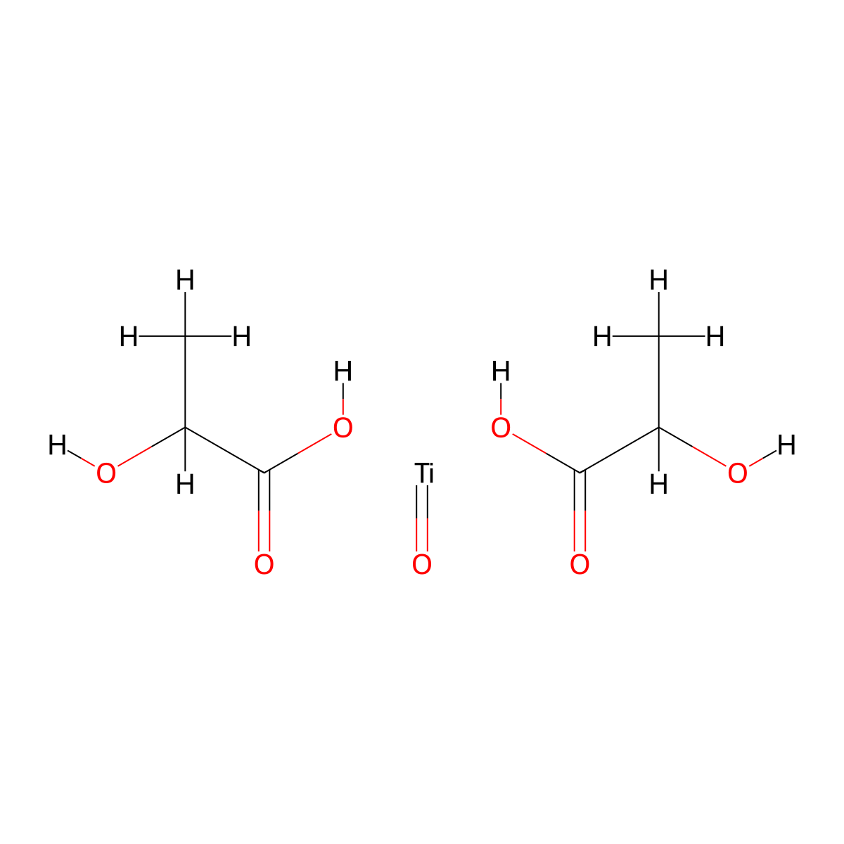 Titanium, bis(2-(hydroxy-kappaO)propanoato-kappaO)oxo- molecular structure, CAS 34747-99-4