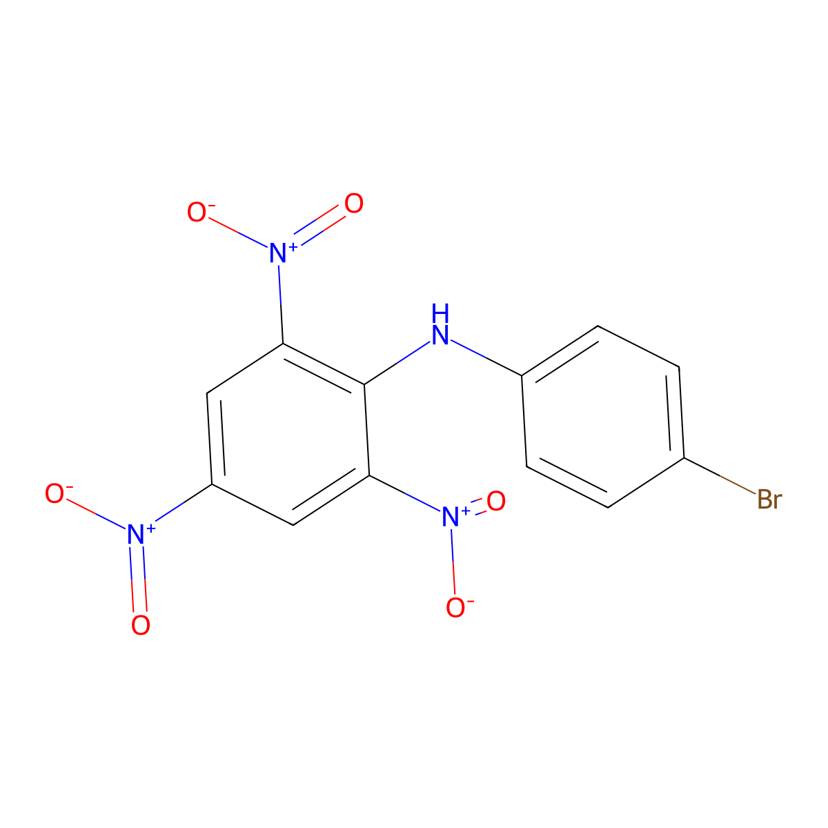 N-(4-Bromophenyl)-picrylamine molecular structure, CAS 34749-64-9