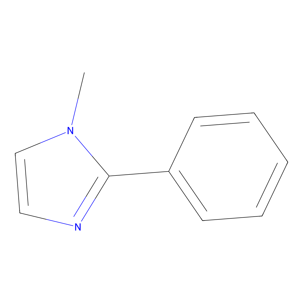 1-methyl-2-phenyl-1H-imidazole molecular structure, CAS 3475-07-8