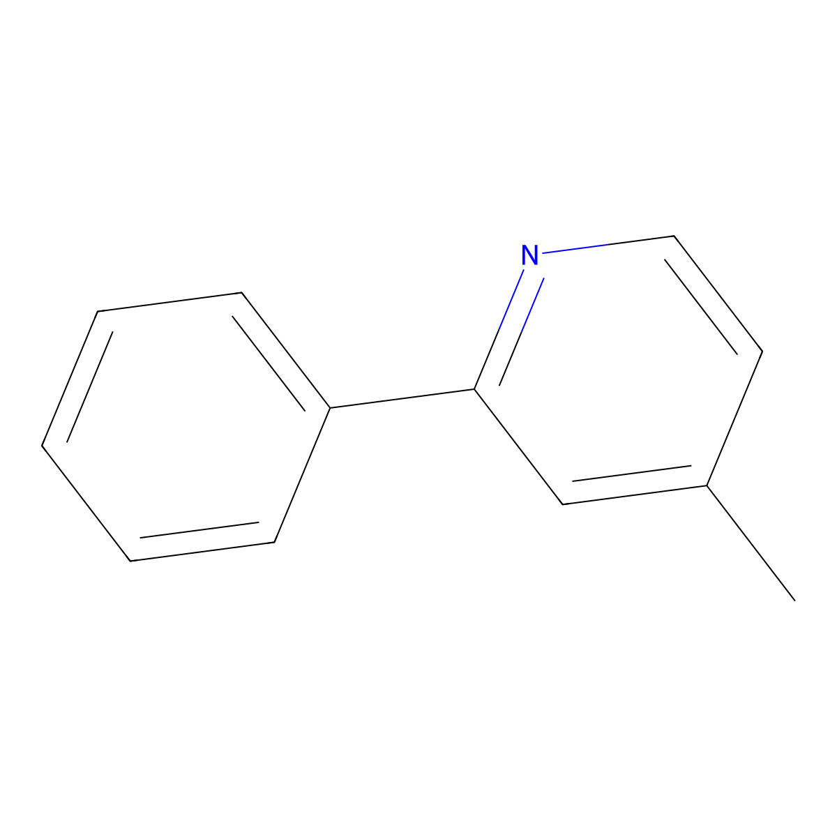 4-Methyl-2-phenylpyridine molecular structure, CAS 3475-21-6
