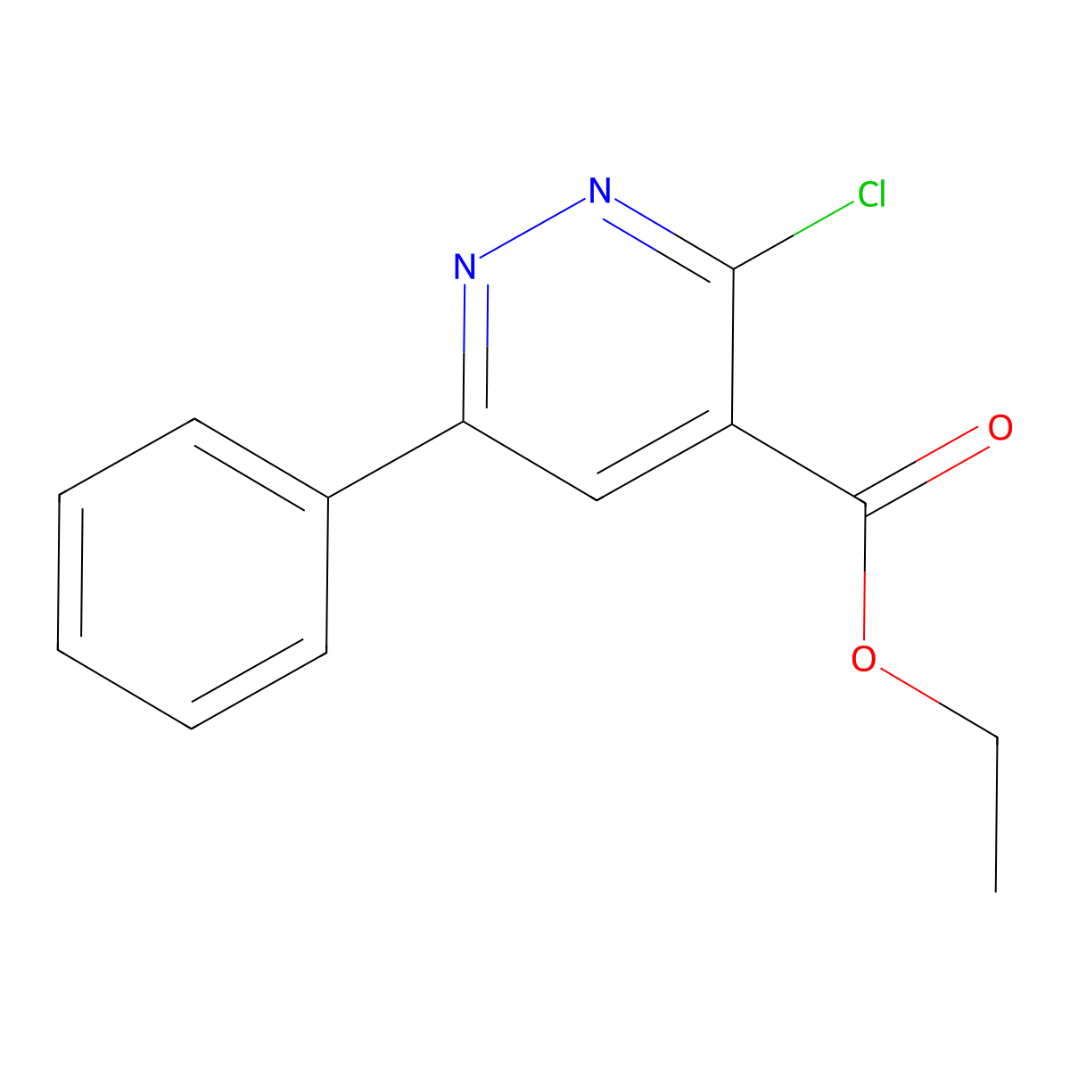 Ethyl 3-chloro-6-phenylpyridazine-4-carboxylate molecular structure, CAS 34750-70-4