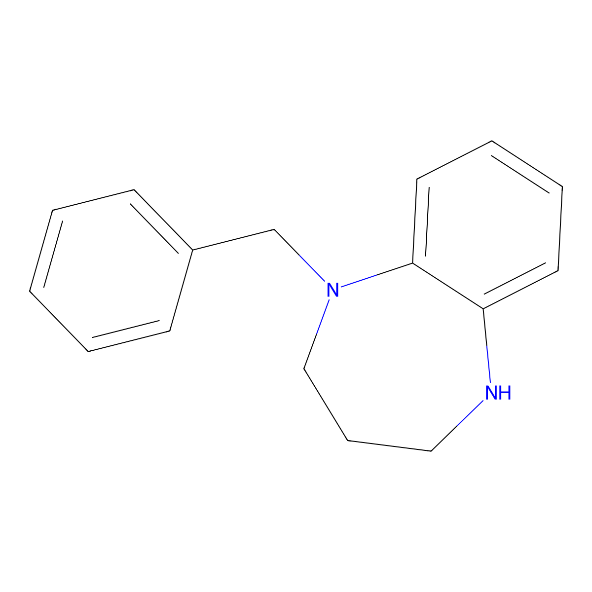 1-benzyl-2,3,4,5-tetrahydro-1H-1,5-benzodiazepine molecular structure, CAS 34752-76-6