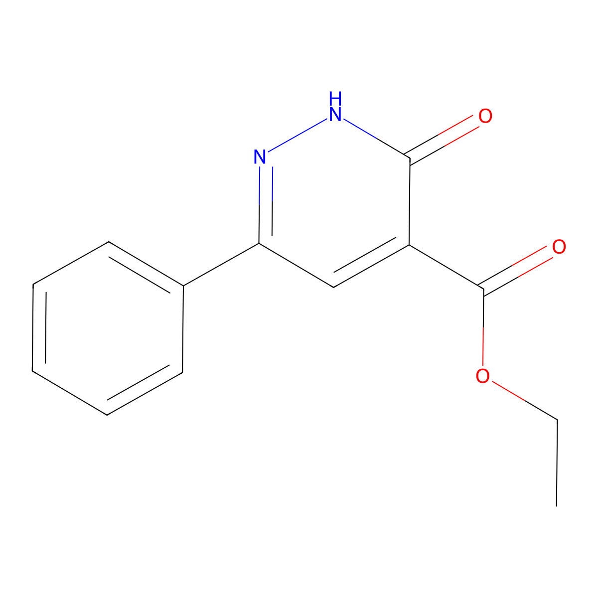 Ethyl 3-oxo-6-phenyl-2,3-dihydropyridazine-4-carboxylate molecular structure, CAS 34753-27-0