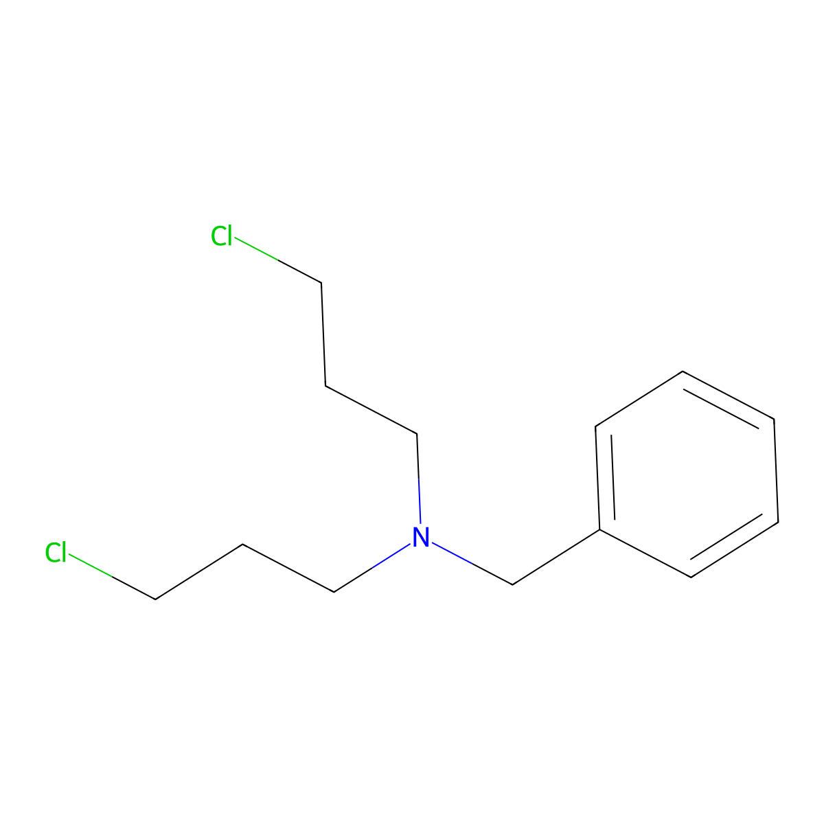 Benzyl-bis(3-chloropropyl)amine molecular structure, CAS 34753-62-3