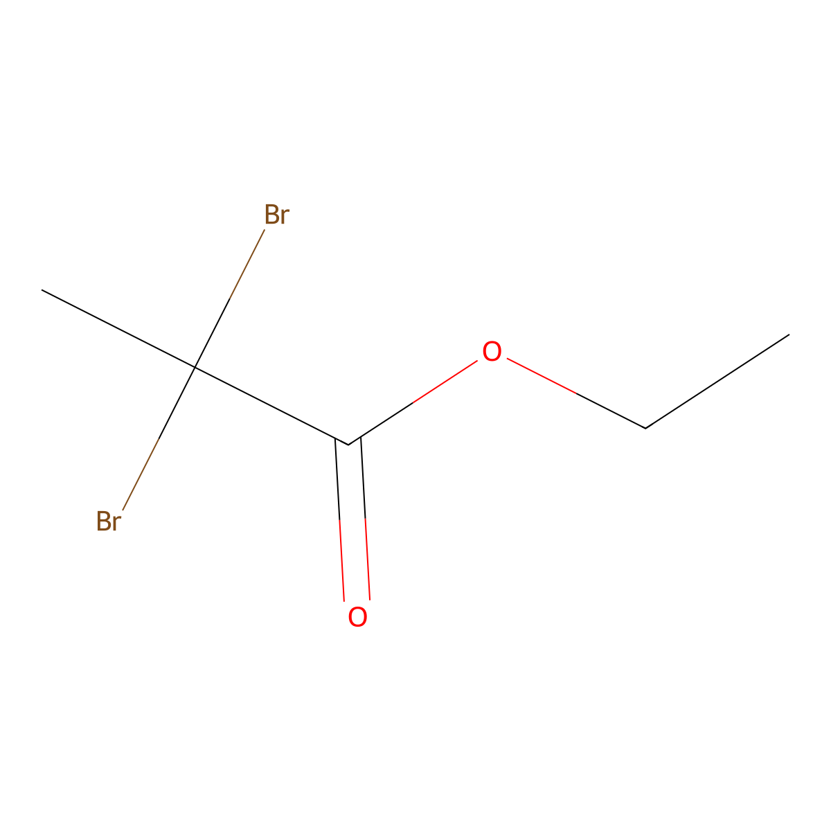 Propanoic acid, 2,2-dibromo-, ethyl ester molecular structure, CAS 34757-17-0
