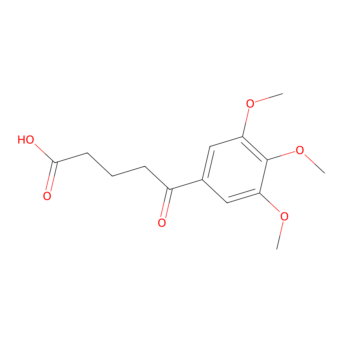 4-(3,4,5-Trimethoxybenzoyl)butyric acid molecular structure, CAS 34759-04-1