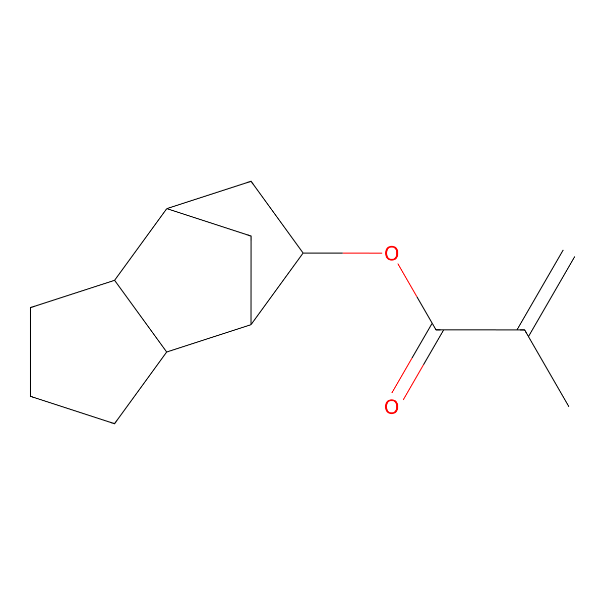 Dicyclopentanyl methacrylate molecular structure, CAS 34759-34-7
