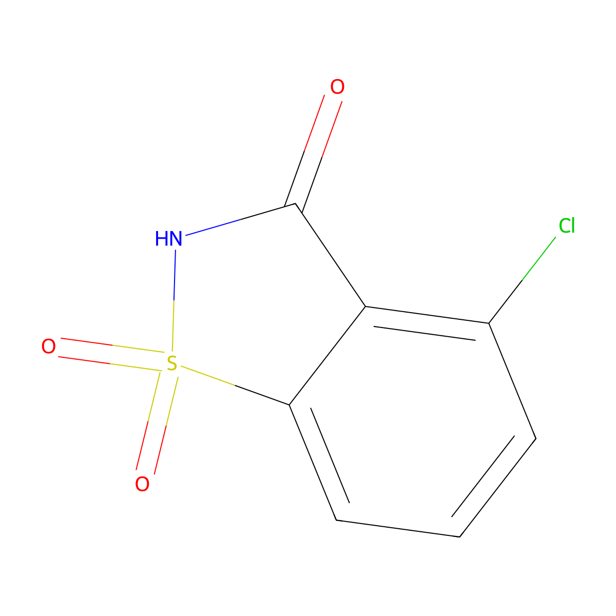 4-Chloro-2,3-dihydro-1lambda6,2-benzothiazole-1,1,3-trione molecular structure, CAS 3476-02-6
