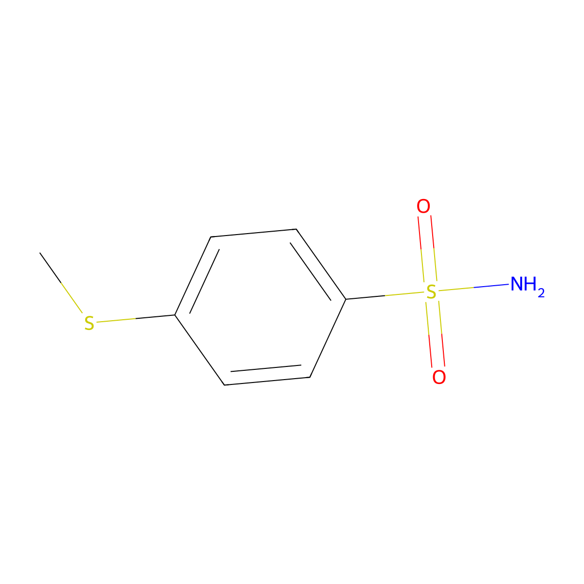 4-(Methylsulfanyl)benzene-1-sulfonamide molecular structure, CAS 3476-16-2