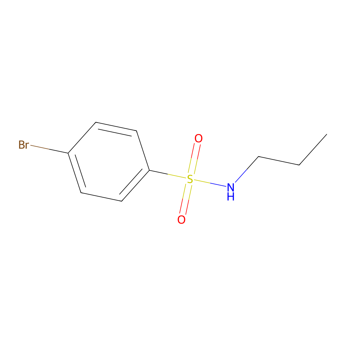 4-Bromo-N-propylbenzenesulfonamide molecular structure, CAS 3476-19-5