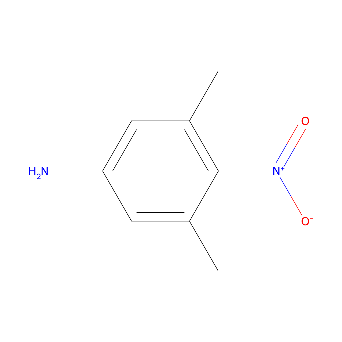 3,5-Dimethyl-4-nitroaniline molecular structure, CAS 34761-82-5