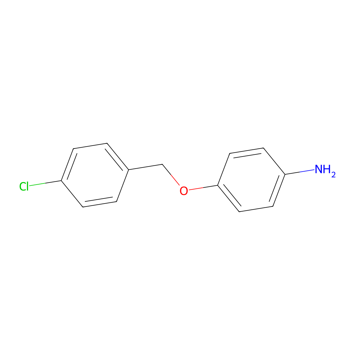 4-((4-Chlorophenyl)methoxy)aniline molecular structure, CAS 34762-56-6