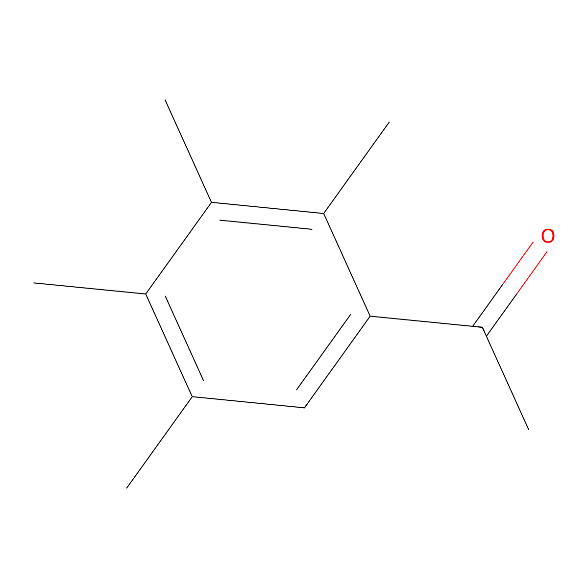 1-(2,3,4,5-Tetramethylphenyl)ethanone molecular structure, CAS 34764-71-1
