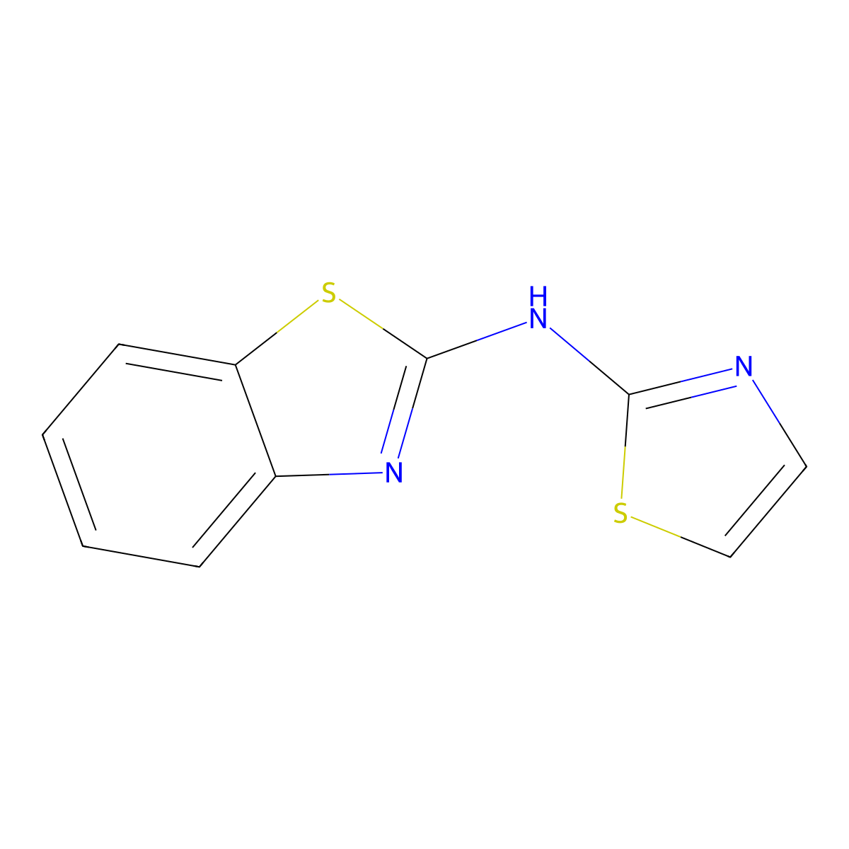 N-(1,3-thiazol-2-yl)-1,3-benzothiazol-2-amine molecular structure, CAS 34765-42-9