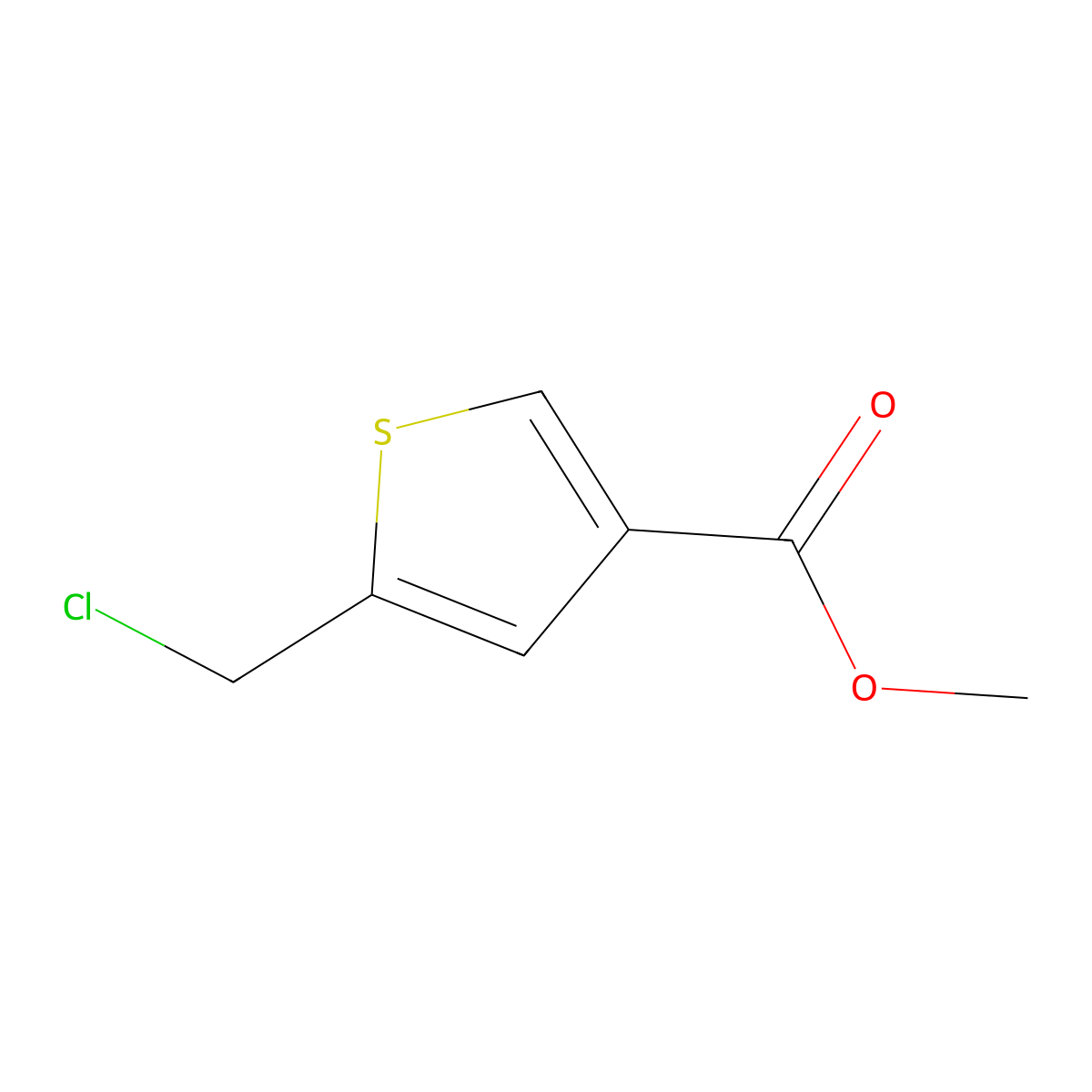 Methyl 5-(chloromethyl)thiophene-3-carboxylate molecular structure, CAS 34767-77-6