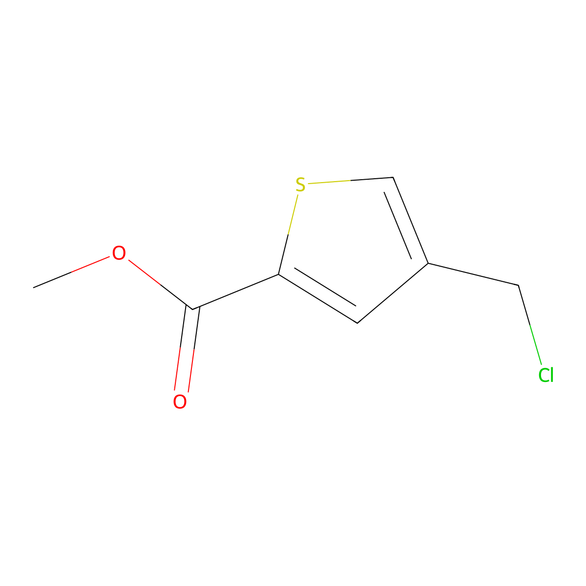 Methyl 4-(chloromethyl)thiophene-2-carboxylate molecular structure, CAS 34767-85-6