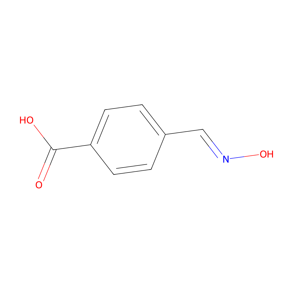 Benzoic acid, 4-[(hydroxyimino)methyl]- molecular structure, CAS 3477-93-8