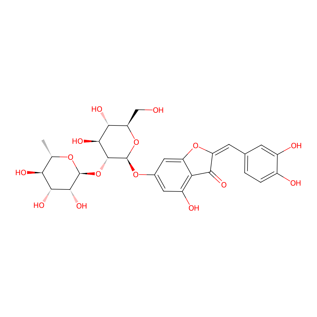 Aureusidin-6-O-neohesperidin molecular structure, CAS 34770-39-3