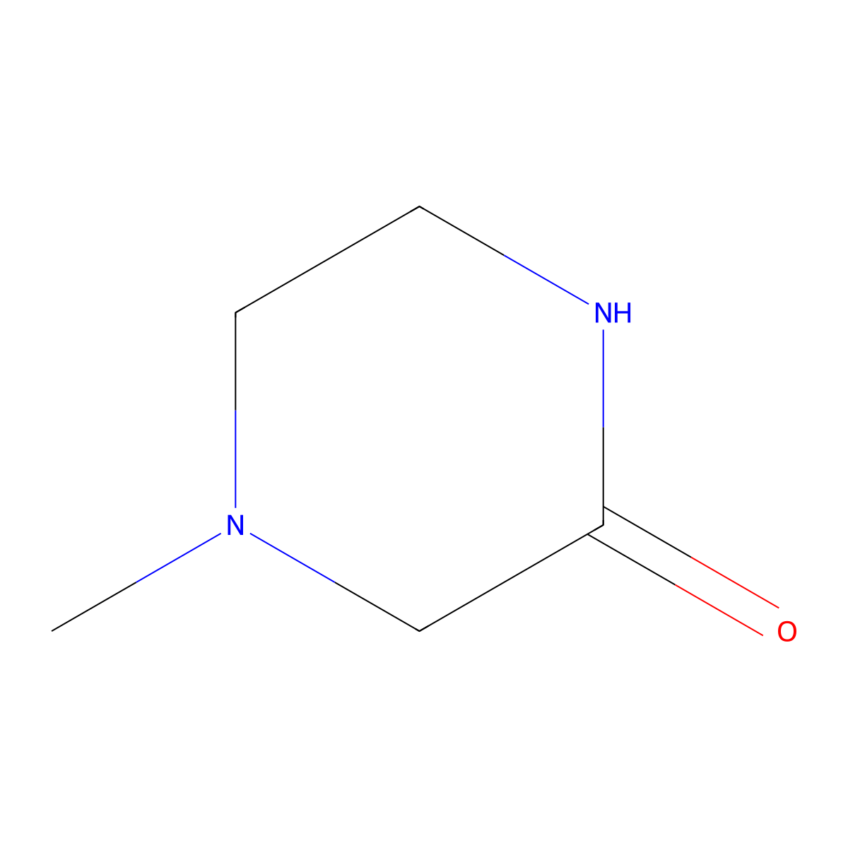 1-Methyl-3-oxopiperazine molecular structure, CAS 34770-60-0