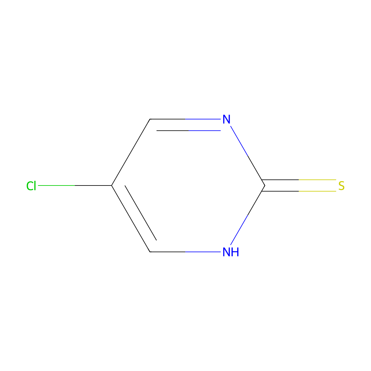 5-Chloro-2(1H)-pyrimidinethione molecular structure, CAS 34772-97-9